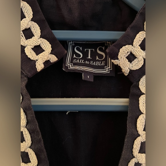 Sail to Sable Navy Blue Linen Maxi Dress - Size 1 - Picture 4 of 5